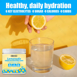 スポーツタンパク質とビタミンを含む水分補給乗数用のプライベートラベルレモネードフレーバー電解質ドリンクパウダー新生児 - Product Image 3