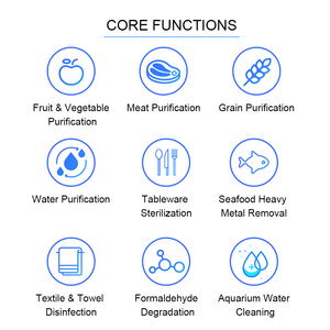 Lave-fruits et légumes en métal avec ozone pour voyage et voiture, design compact, désinfecte les surfaces, l'air et l'eau potable - Product Image 5