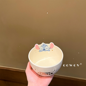 Vaisselle <span class=keywords><strong>Disney</strong></span> Cartoon 400ml, bols en céramique mignons, accessoires de cuisine pour enfants, usage domestique, cadeaux et usage scolaire - Product Image 5