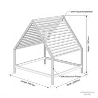 Bioklimatische Design-Pergola mit integriertem LED-Beleuchtungssystem, festem Polycarbonatdach, robustem Aluminiumrahmen, Terrassen-Wintergarten, hochwertige Ausführung ab Werk