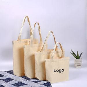 Bolsas de Compras de Lona Ecológicas Personalizadas con Cierre, Bolsas de Mano de Lona de Algodón para Mujer - Product Image 1