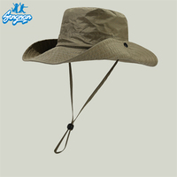Sombrero de visera de verano de ala grande, diseñador de Montañismo al aire libre, sombrero de cubo personalizado impreso, gorras de cubo de secado rápido para acampar y caminar