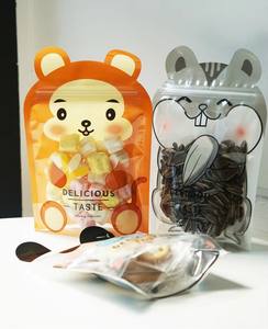 Sacs en mylar découpés sur mesure, refermables, mignons, pour biscuits, bonbons, en forme spéciale, à fermeture éclair, anti-odeurs - Product Image 1