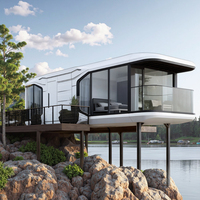 Bâtiment de bureau préfabriqué de luxe en forme de capsule, conteneur modulaire pour usage résidentiel et commercial, idéal pour les gîtes et hôtels