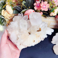 Clúster de cristal Natural curativo, cristal grande de cuarzo transparente para decoración, venta al por mayor