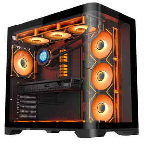 LY Factory Boîtier d'ordinateur de jeu en verre trempé incurvé Qualité fiable <span class=keywords><strong>Grand</strong></span> boîtier d'ordinateur de jeu en cube pour importateur - Product Image 3