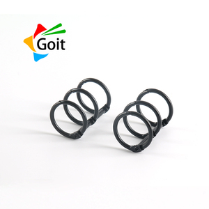 Ràng buộc vòng 20mm Bàn lịch rời lá vòng Bạc và đen ba lỗ với nút bên trong trang lõi - Product Image 2