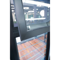AMJ personalizado AS2047 servicios locales australianos manivela toldo ventana moderna doble acristalamiento rotura térmica ventanas de aluminio