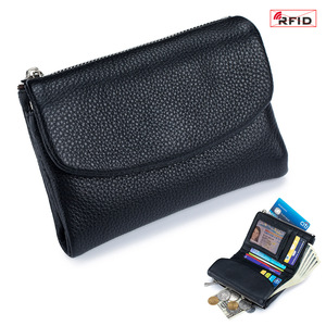 Nueva Cartera de Cuero Genuino con RFID, Cartera Corta de Moda para Mujer, Textura Suave, Gran Capacidad de Almacenamiento, Monedero - Product Image 6