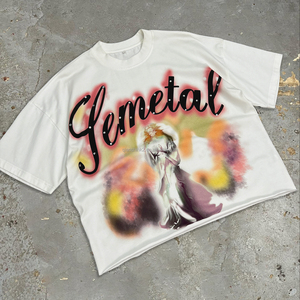 Camiseta Corta Cuadrada de Verano al por Mayor, 240 g/m², Impresión DTG Personalizada, Camiseta Gruesa para Hombre, Algodón, con Pedrería, Camisetas con Gráficos - Product Image 2