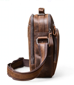 Personalized Leather Messenger <b>Bag</b> Crossbody Shoulder <b>Bag</b> Vintage Casual <b>Travel</b> Work Satchel Adjustable Strap Gift <b>for</b> <b>Men</b> Women - Product Image 4