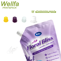 Pochettes de recharge personnalisées pour adoucissant textile et détergent lessive avec bec verseur – 500 ml, 1 L, 2 L, 5 L