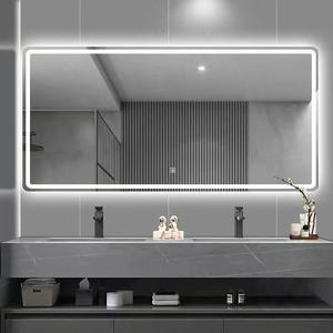 Specchio da Bagno LED Intelligente dal <span class=keywords><strong>Design</strong></span> Moderno con Lenti in Vetro, Bluetooth e Illuminazione - Product Image 2