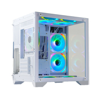 Casing PC Mid Tower MANMU Terlaris, Kaca Temper, Gaming Matx RGB USB 3.0, Aluminium Alloy, Kabinet CPU ITX, Ready Stock