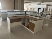 Poste de travail modulaire pour centre d'appels, cloison de bureau pour 2/4/6 personnes, poste de travail cubique moderne