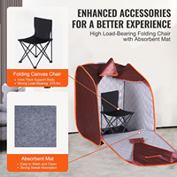 Máquina de Spa Privada para Uso Doméstico, Diseño Ligero y Plegable, Mini Carpa Portátil, Caja de Sauna de Vapor Húmedo