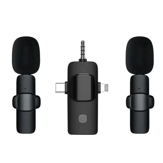 OEM Wholesale  K15 Wirelesslavalier Studio Microphone for Phone Tablet Video Vlog Live Stream Mini Microphone