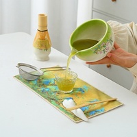 Ensemble de fouets à matcha en céramique Anji Newell, ensemble de bols à matcha, ensemble de thé matcha avec support pour fouet pour la cérémonie du thé japonaise et l'usage domestique