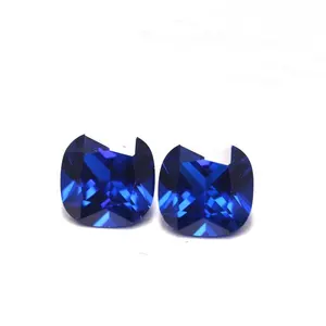 Available 6x6mm to 12x12mm 113# blue cushion synthetic spinel