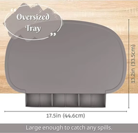 Set de table rond en silicone avec pochette anti-dérapante pour attraper les restes, idéal pour les restaurants, la maison et les voyages (Sauge)