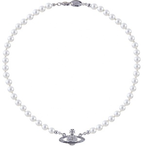 <span class=keywords><strong>Collana</strong></span> Girocollo <span class=keywords><strong>Saturno</strong></span> con Perle e Cristalli Brillanti, Gioiello Pianeta alla Moda 2026 per Donne - Product Image 2