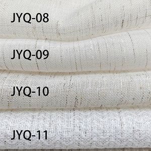 Tela de gasa transparente de <span class=keywords><strong>lino</strong></span> blanco de lujo de 280cm de ancho textil para el hogar <span class=keywords><strong>bordado</strong></span> Jacquard Slub estilo elegante para cortina de sala de estar - Product Image 5