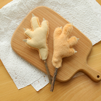 Jouet pour chat en peluche de haute qualité, réaliste et simple, en forme d'élément de barbecue, résistant aux morsures, avec coton PP et herbe à chat Silvervine