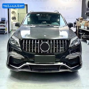 YICKU Kit carrosserie en fibre de carbone de haute qualité style B pour <span class=keywords><strong>Mercedes</strong></span> Benz <span class=keywords><strong>GLS</strong></span> 63 X166 AMG 16-19 450 <span class=keywords><strong>53</strong></span>, lèvre avant et diffuseur arrière - Product Image 2