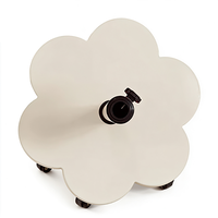 Support de plaque lestée JH-Mech personnalisé en forme de fleur, stable au vent, avec revêtement antirouille, pour base de parasol extérieur avec roues