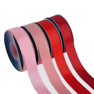 Groothandel 3Mm Tot 100Mm Goedkope Custom Plain Kleur Polyester Grosgrain Lint Tape Spool Roll Cadeaupapier Lint