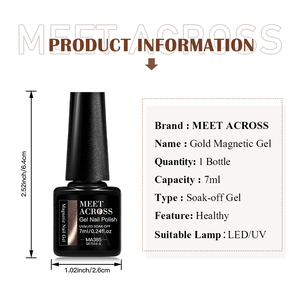 Đáp ứng trên 7ml ngâm tắt UV/LED Nail Art vàng từ gel sơn móng tay long lanh mèo mắt gel sơn móng tay - Product Image 2