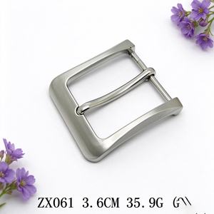 ZX061 Boucle de ceinture carrée en acier à double ardillon de 3,6 cm, couleur bronze, de remplacement - Product Image 1