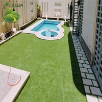 Gazon synthétique vert de haute qualité garantie SLUN, tapis de gazon artificiel pour mur décoratif