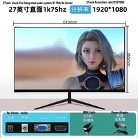 Moniteur d'affichage de jeu 75Hz 144Hz 165Hz esports 19 pouces 20 pouces 22 pouces 24 pouces 27 pouces 32 pouces PC TV Monitor Display