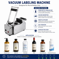 Machine d'étiquetage de bouteilles semi-automatique manuelle de haute précision portable pour les contenants en verre, en plastique, en conserve, en tube, en baume à lèvres