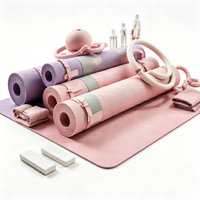 Coffret Cadeau de Luxe : Tapis de Yoga Rose en TPE 6mm Biodégradable, Sangle, Haute Adhérence, Pliable, Équipement Professionnel, Cadeau d'Entreprise