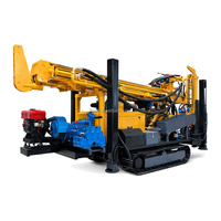 Foreuse hydraulique diesel sur chenilles pour puits d'eau, 350m 300m, machine de forage DTH