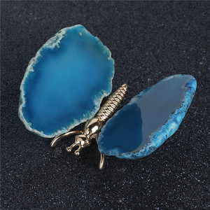 <span class=keywords><strong>Farfalla</strong></span> a fetta di agata intagliata a mano in cristallo naturale per regali - Product Image 5