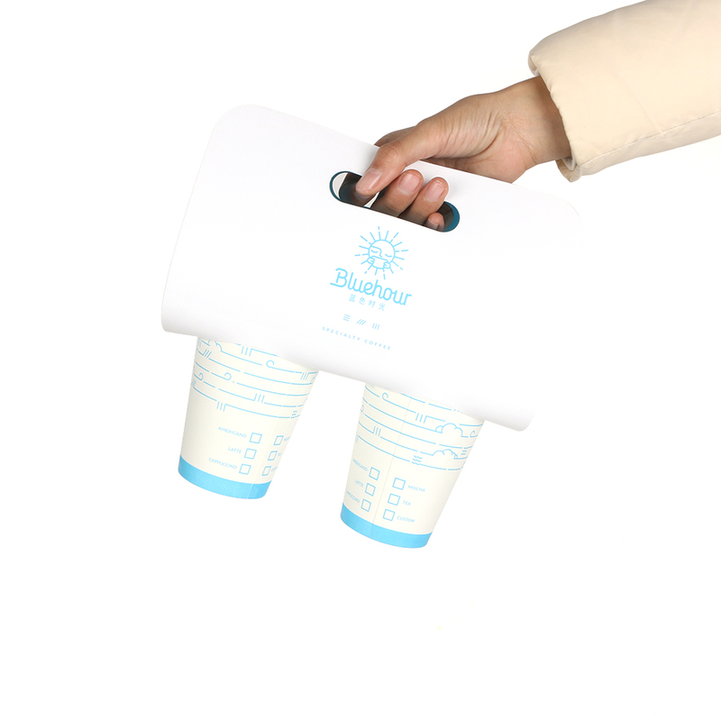 Custom Corrugated Cup Holder Tray Recyclable