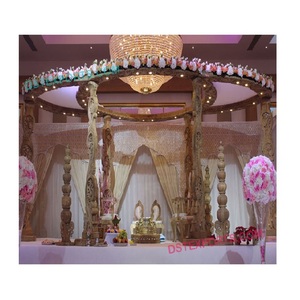 Mandap en bois sculpté pour mariage hindou, ensemble de mandaps pour mariage indien, fabricant, dernier mandap de mariage hindou à vendre en Australie - Product Image 1