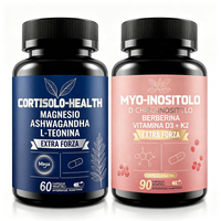 Capsules végétaliennes de soutien hormonal pour l'équilibre du cortisol à base de Myo-D-Chiro Inositol, Berbérine et Ashwagandha, marque privée, OEM