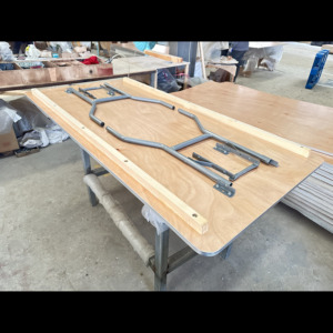 Bán buôn hiện đại dã ngoại ngoài trời có thể gập lại ván ép gấp bàn ăn cho tiệc cho thuê sự kiện - Product Image 5