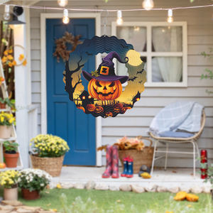 10-дюймовый Хэллоуин 3D из нержавеющей стали ветряные колокольчики для дома и сада Украшение вращающийся кулон металлический материал - Product Image 4