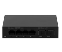 Switch Jaringan Gigabit Metal 6-Port 2.5G Tanpa Manajemen dengan 2 Gigabit SFP dan 4 Ethernet Fiber Optik