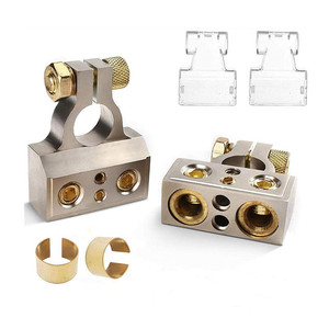 1 paire de connecteurs de bornes de batterie de voiture, calibre 0/4/8/10 AWG, positifs et négatifs, pour voiture, <span class=keywords><strong>camping</strong></span>-<span class=keywords><strong>car</strong></span>, bateau, marine - Product Image 2