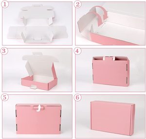 Biểu Tượng Tùy Chỉnh Sang Trọng Gấp Nhỏ Giấy Bưu Phẩm Vận Chuyển Hộp Các Tông Sóng Gửi Thư Vận Chuyển Bao Bì Hộp - Product Image 3