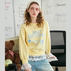 Nuovi arrivi felpe da <span class=keywords><strong>donna</strong></span> con <span class=keywords><strong>cappuccio</strong></span> da 100% di moda in cotone per il tempo libero felpe oversize <span class=keywords><strong>senza</strong></span> <span class=keywords><strong>cappuccio</strong></span> - Product Image 2