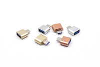Adaptateur USB 2.0 Type-C OTG Convertisseur USB C mâle vers USB femelle en alliage d'aluminium pour connecteur d'ordinateur portable Macbook Xiaomi Samsung