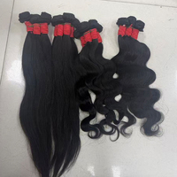 Promotion 6$ Letsfly Cheveux Raides 9A Extension de Cheveux Humains Brésiliens Body Wave Double Trame Fournisseur de Cheveux 20 pièces
