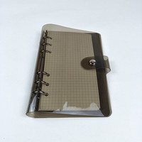 Cahier à feuilles mobiles en PVC créatif Transparent noir compte à main voyage 6 trous bloc-notes A5 A6 A7